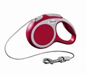 Smycze dla psów - Flexi Smycz automatyczna VARIO linka kolor czerwony XS 3m do 8kg - miniaturka - grafika 1