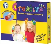 Farby i media malarskie - Creativo Farby Do Malowania Palcami Creativo 50Ml 4 Kolory - miniaturka - grafika 1