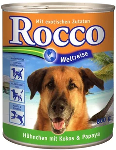Rocco Podróże "Jamajka" 6 x 800 g Kurczak z kokosem i papają - Mokra karma dla psów - miniaturka - grafika 2