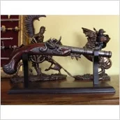 Repliki - broń - Hiszpania OKAZAŁY Pistolet Z XVIII w Z ZAMKIEM - miniaturka - grafika 1