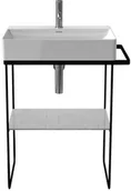 Postumenty i półpostumenty do umywalek - Duravit DuraSquare Konsola stojąca do umywalki metalowa czarny mat 0031014600 - miniaturka - grafika 1