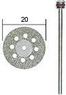 Materiały ścierne - Proxxon Tarcza tnąca diamentowa z otworami, 20mm, 1szt. PR28844 - miniaturka - grafika 1