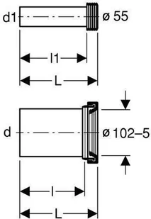Geberit DUOFIX zestaw przyłączeniowy do muszli wiszących d110 L-300mm 152.439.46 - Stelaże i zestawy podtynkowe do WC - miniaturka - grafika 2