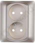 Klawisze i ramki - Legrand SISTENA LIFE PLAKIETKA TITAN DO GNIAZDA PODWÓJNEGO 2X2P, 771432, - miniaturka - grafika 1