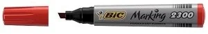 BIC Marker CZERWONY ŚCIĘTY permanentny 2300 - Markery permanentne - miniaturka - grafika 2