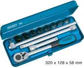 Klucze i nasadki - Hazet Klucze nasadowe z grzechotką 985 1/2" 12.5 mm) stal chromowo-wanadowa 12 szt - miniaturka - grafika 1