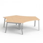 Biurka - WUTEH S.A. Biurko biurowe Avo AV-33 zestaw 3-osobowy) - miniaturka - grafika 1