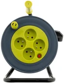 Przedłużacze i rozgałęźniki - HBF bębnowy H05VV-F 3 x 1 mm 15 m zielony - miniaturka - grafika 1