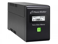 Zasilacze awaryjne UPS - PowerWalker UPS LINE-INTERACTIVE 600VA 3X IEC 230V, PURE SINE WAVE, RJ11/45 IN/OUT, USB, LCD (VI 600 SW IEC) - miniaturka - grafika 1