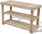 Szafki na buty - vidaXL Stojak na buty z awk, 2 w 1 - miniaturka - grafika 1