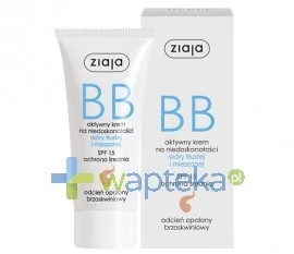 Ziaja BB Krem na niedoskonałości skóry tłustej i mieszanej SPF15 odcień opalony brzoskwiniowy 50 ml 7055271 - Kremy do twarzy - miniaturka - grafika 5