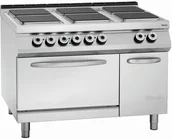 Piece, kotły  i płyty grzejne gastronomiczne - Bartscher Kuchnia elektryczna 6 płytowa z piekarnikiem elektrycznym 2/1GN PO | 655 x550 x(H) 300 mm | 5,6 kW 296217 - miniaturka - grafika 1