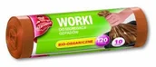 Worki na śmieci - Anna Zaradna AZ WORKI NA ŚMIECI DO SEGREGACJI ODPADÓW BIO LDPE 120L 10szt. BRĄZO (AZ1-WNS-7027) - miniaturka - grafika 1