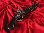 Repliki - broń - WŁOCHY GRAWEROWANY WŁOSKI PISTOLET SKAŁKOWY Z XVIIw. - miniaturka - grafika 1