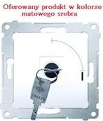 Wyłączniki światła i elektryczne - Kontakt SIMON Dwupozycyjny Pojedynczy łącznik na kluczyk srebrny mat DW1K.01/4 - miniaturka - grafika 1