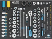 Klucze i nasadki - Hazet Klucze nasadowe z grzechotką 163-369/104 3/4" 20 mm) 1/4" 6 3 mm) 1/2" 12.5 mm) stal chromowo-wanadowa 105 szt - miniaturka - grafika 1