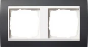 Klawisze i ramki - Gira Ramka podwójna do białych Event antracytowy 0212328 - miniaturka - grafika 1
