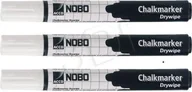 Markery do tablic - NOBO Marker Suchościeralny KREDOWE BIAŁE SUCHOŚCIERALNE DO TABLIC SZKLANYCH - miniaturka - grafika 1