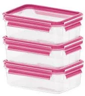 Pojemniki kuchenne - Emsa Zestaw pojemników 3 x0,55 L różowy Clip & Close 515582 - miniaturka - grafika 1
