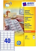 Etykiety do drukarek - Avery Etykiety uniwersalne Zweckform trwałe 48,5 x 25,4 mm, 40 etykiet/A4 ZW175 - miniaturka - grafika 1