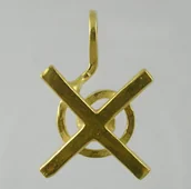 Wróżbiarstwo i radiestezja - Sotis Runa Gebo - pozłacana AgM60 - miniaturka - grafika 1