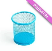 Pojemniki biurowe - D.Rect Leviatan Kubek Na Długopisy Metalowy Siatka Niebieski LV072-1 - miniaturka - grafika 1