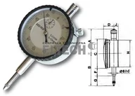 Inne urządzenia pomiarowe - GIMEX Czujnik zegarowy 10/0,01 - miniaturka - grafika 1