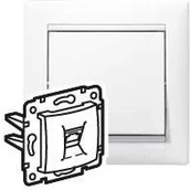 Gniazdka elektryczne - Legrand 774439 VALENA Gniazdo telefoniczne RJ45 (4 styki) BIAŁE - miniaturka - grafika 1