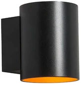 Lampy ścienne - QAZQA Kinkiet okrągły czarno-złoty - Sola - miniaturka - grafika 1