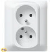 Gniazdka elektryczne - Legrand Sistena Life gniazdo Podwójne 2X2P+Z IP2 771338 - miniaturka - grafika 1