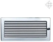Akcesoria kominkowe - Kratki.pl Kratka kominkowa wentylacyjna powlekana niklowana 17x37 z żaluzją 6674 - miniaturka - grafika 1