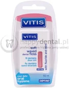 Nici dentystyczne - Dentaid VITIS EXPANDING RÓŻOWA 50m - delikatna, pęczniejąca nić dentystyczna z f - miniaturka - grafika 1