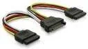 Kable komputerowe i do monitorów - Qoltec 0.5 m rozgaleziacz SATA na 2xSATA M/2xF 27615 - miniaturka - grafika 1