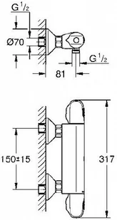 Grohe Grohtherm 800 34550 - Baterie wannowe i prysznicowe Grohe Grohtherm 800 34550 - Baterie wannowe i prysznicowe - miniaturka - grafika 2