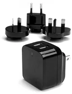 Akcesoria do tabletów i e-booków - StarTech Startech Travel Wall ładowarka (2 port, USB), czarny USB2PACBK - miniaturka - grafika 1