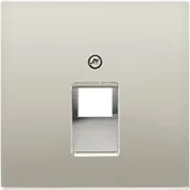 Wyłączniki światła i elektryczne - Jung Pytka centralna RJ11/RJ45, 1-krotna - LS Metal Finish Stal Szlachetna - miniaturka - grafika 1