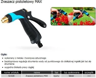 Cellfast Pistolet zraszający MAX - metal (52-020) - Węże ogrodowe i zraszacze - miniaturka - grafika 5