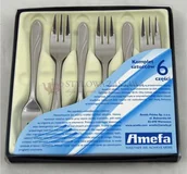 Widelce - Amefa Komplet 6 widelczyków do ciasta Whisper (Wave) 1405 - miniaturka - grafika 1