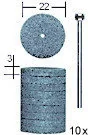 Materiały ścierne - Proxxon tarcza szlifierska karborundowa O 22 mm. 10 szt. PR28304 - miniaturka - grafika 1