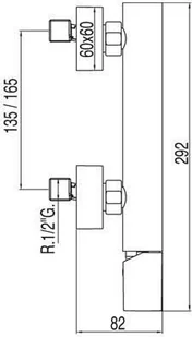 Tres Loft 200.167.01.AC - Baterie wannowe i prysznicowe - miniaturka - grafika 2