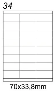 Emerson ETYKIETA 70X33,8MM 100 ARKUSZY eta4070x338w - Papier do drukarek - miniaturka - grafika 2