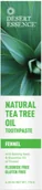 Kosmetyki do kąpieli - Tea Tree Pasta do zębów z fenkułem i olejkiem z drzewa herbacianego Toothpaste Fennel 185 ML - Desert Essence - miniaturka - grafika 1