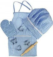 Zabawki AGD - Bigjigs Toys Kucharskie Akcesoria - Niebieskie BJ610 - miniaturka - grafika 1