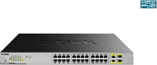 D-Link SWITCH DGS-1026MP 24xPOE 2xSFP 2xGE - Switche - miniaturka - grafika 2
