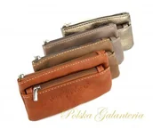 Etui na klucze - Jennifer Jones Etui na klucze skórzane Skóra włoska Kluczówka Czerwony - miniaturka - grafika 1