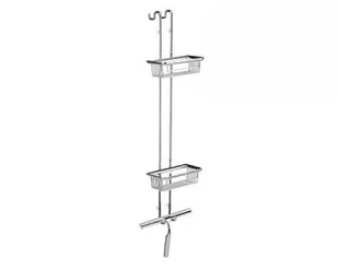 Emco System 2 Kolumna na uchwyty z dwoma półkami i ściągaczką do wody, do zawies (356600106) - Półki łazienkowe - miniaturka - grafika 2