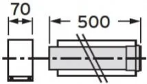 Vaillant rura koncentryczna 500 mm fi 80/125 rura do Komina PP 303202 - Kominy i akcesoria - miniaturka - grafika 3