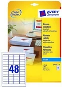 Etykiety do drukarek - Avery Zweckform Etykiety adresowe białe; A4 25/op., 45,7 x21,2 mm, białe - miniaturka - grafika 1