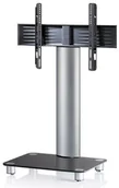Akcesoria do monitorów - VCM stojak TV Tosal szkło czarne, srebrne - z kółkami 17125 - miniaturka - grafika 1