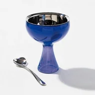 Inne naczynia kuchenne - A di Alessi Puchar na lody z łyżeczką Big Love niebieski ammi01saz - miniaturka - grafika 1